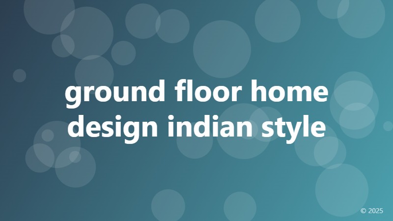 ground floor home design indian style