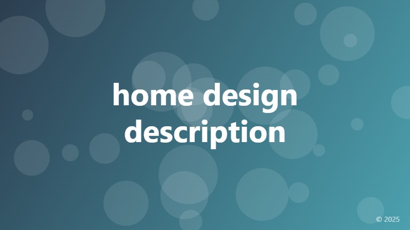 home design description