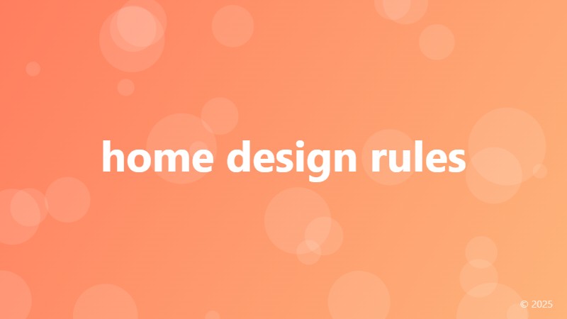 home design rules