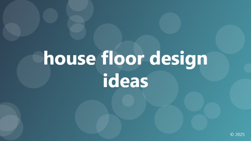 house floor design ideas
