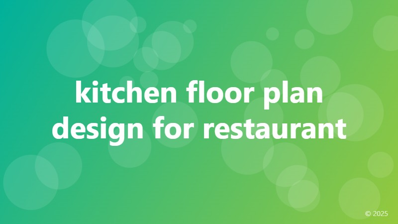kitchen floor plan design for restaurant