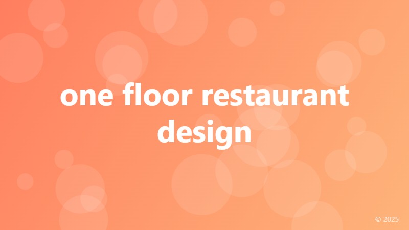 one floor restaurant design