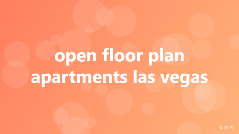 open floor plan apartments las vegas