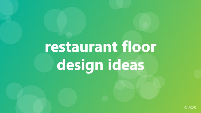 restaurant floor design ideas