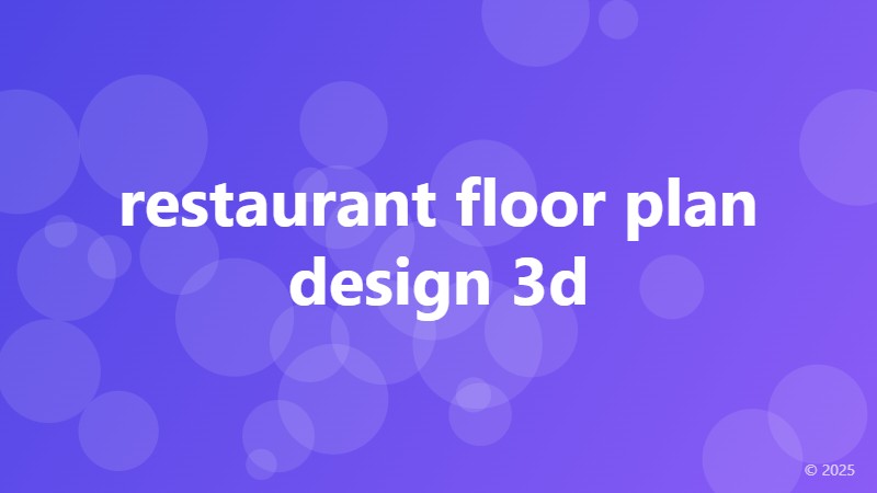 restaurant floor plan design 3d