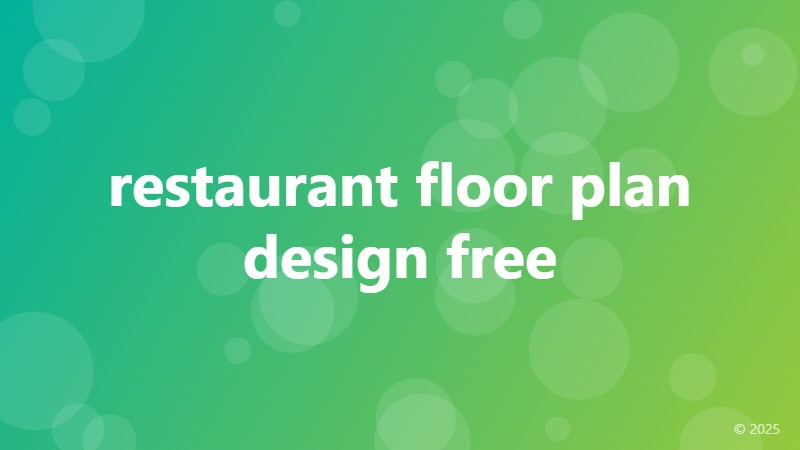 restaurant floor plan design free