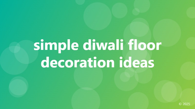 simple diwali floor decoration ideas