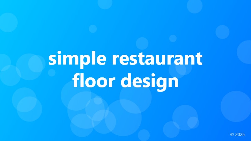 simple restaurant floor design