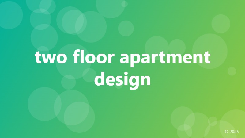 two floor apartment design