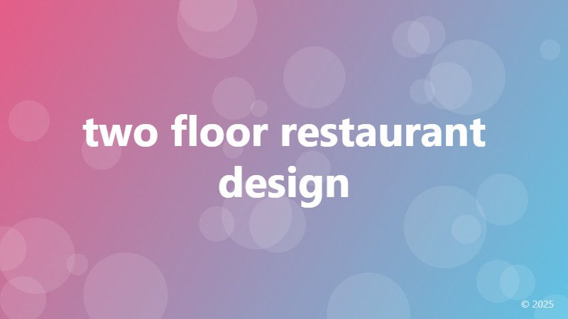 two floor restaurant design